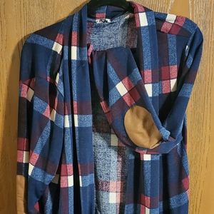 Red, white and blue cardigan